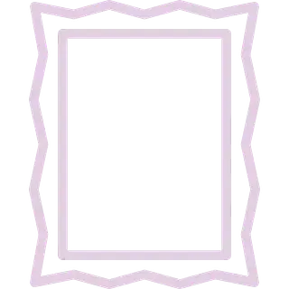 Un marco de fotos morado con un borde ondulado sobre un fondo blanco.