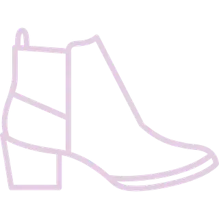 Un dibujo lineal de un par de botas sobre un fondo blanco.
