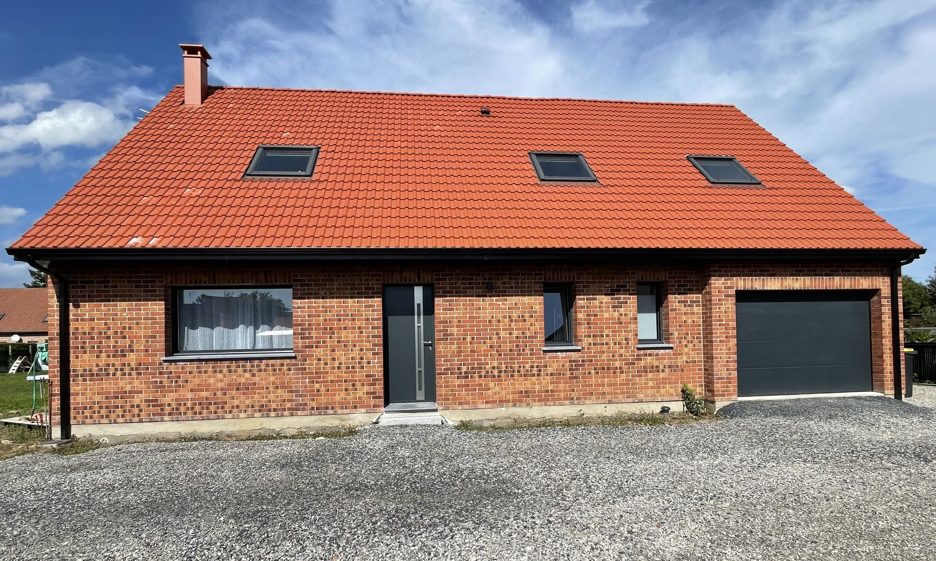 Maison individuelle avec des combles aménagés