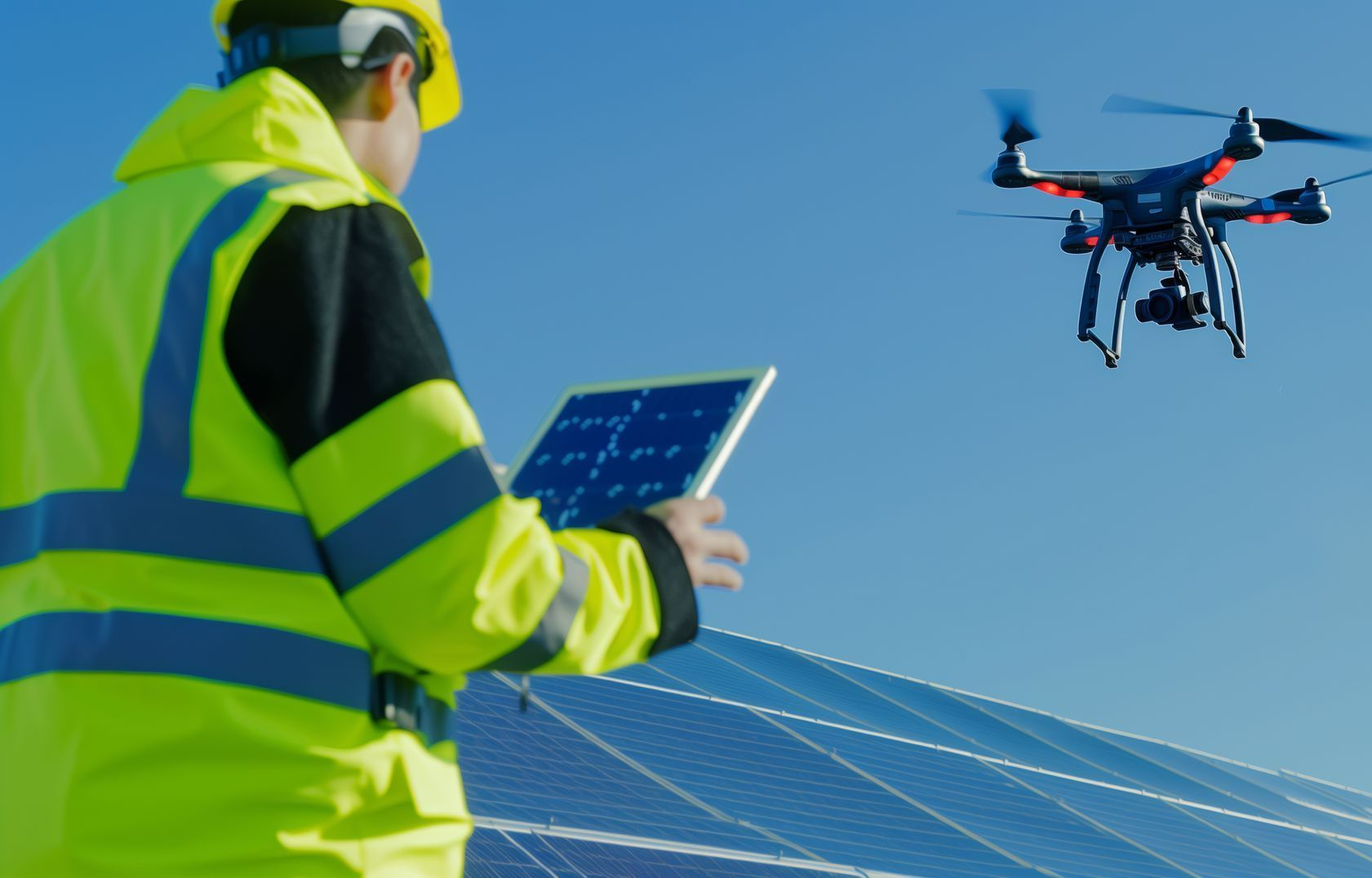 Une personne commande un drone