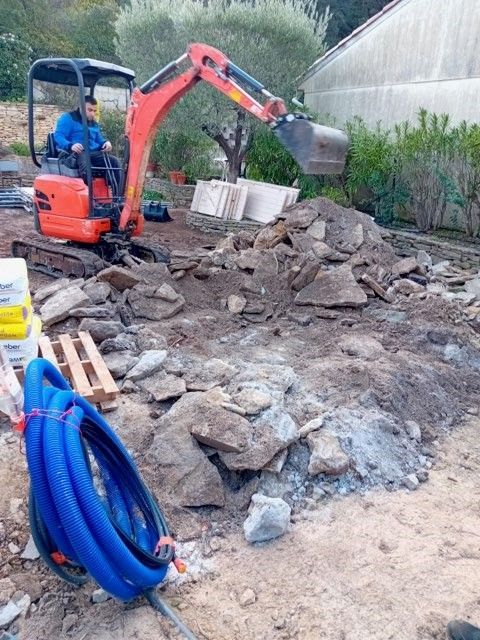 Terrassement pour une piscine