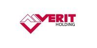 Logo für MERIT HOLDING in Rot und Weiss.
