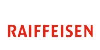 Rotes „RAIFFEISEN“-Logo auf weissem Hintergrund.