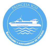 A logo for princesa ico excursiones y avistamientos de cetaceas