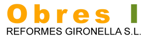Logotipo de Obres en naranja y verde con “REFORMES GIRONELLA SL” en texto negro.
