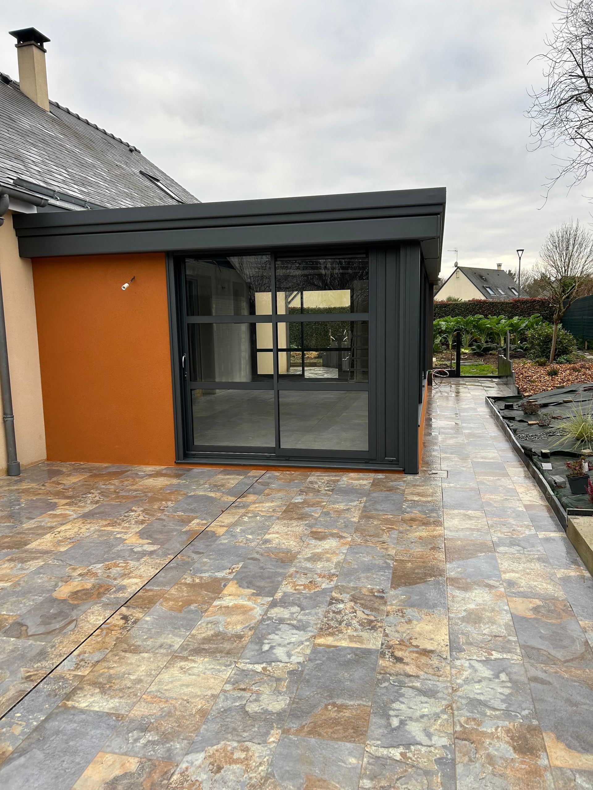 Extension de maison vitrée