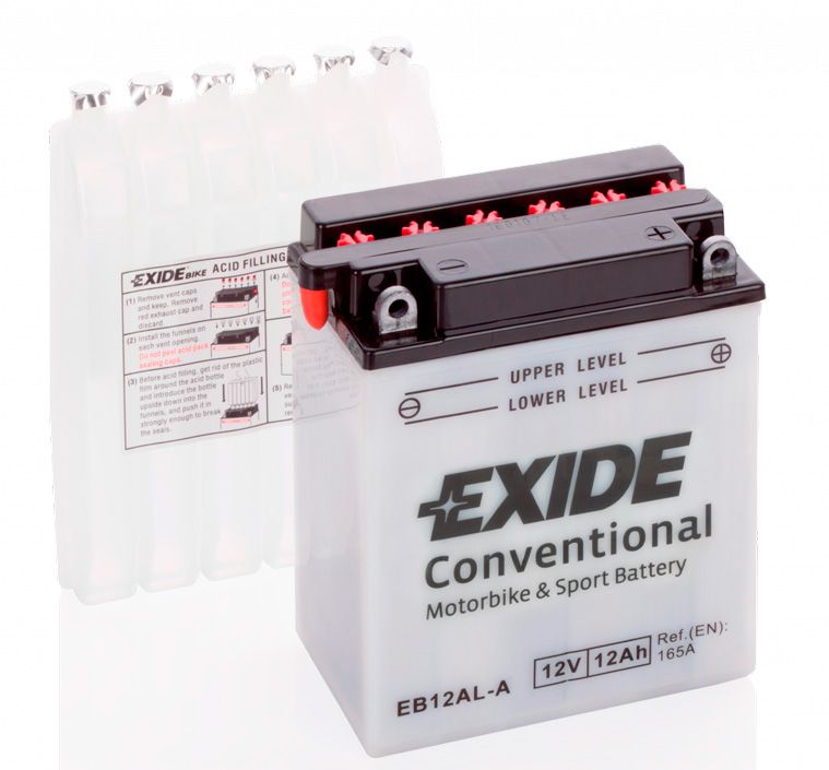 Una batería convencional para motocicleta y deporte Exide