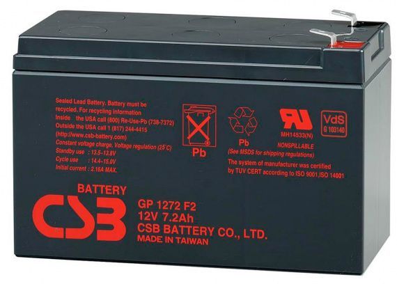 Batería CS3 GP 1272 F3 12 V 7,2 Ah fabricada en Taiwán