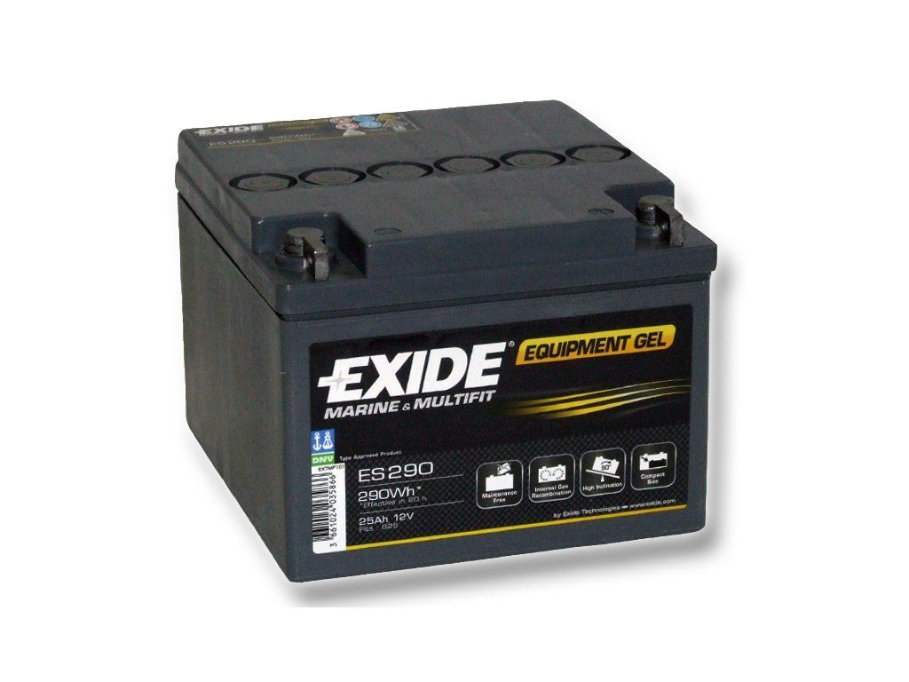 Una caja negra con la palabra exide en ella