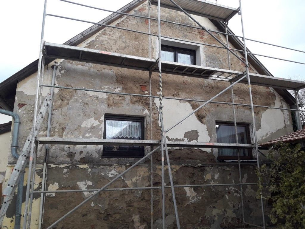 Haus bevor Verputzung