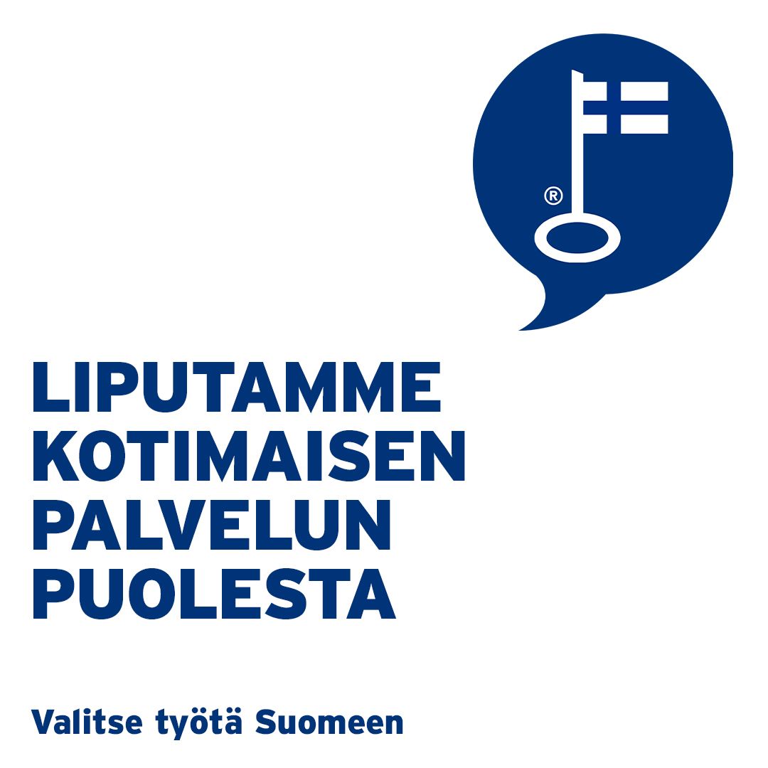 Avainlippu-logo: Liputamme kotimaisen palvelun puolesta