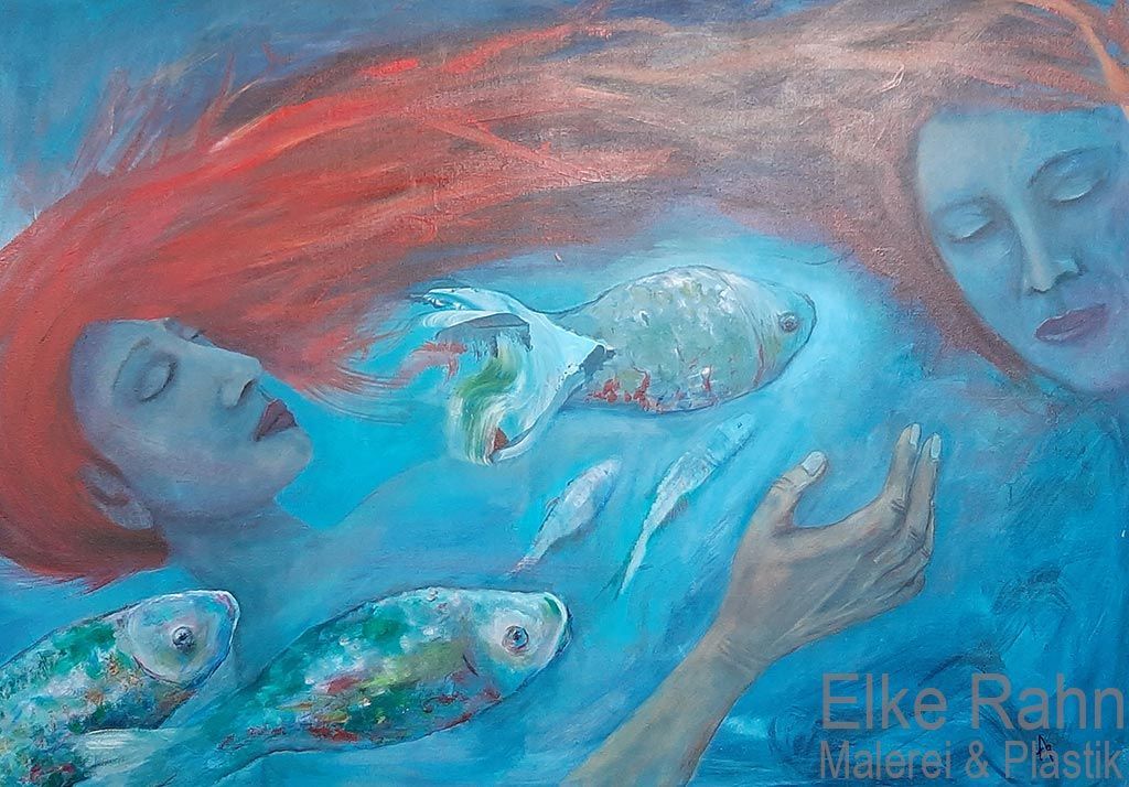 In der Tiefe 100x70 Acryl auf Leinwand