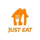 Un logotipo para una empresa de entrega de comida llamada Just Eat.