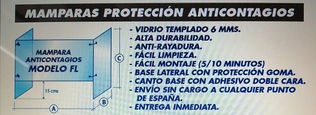 A diagram of a mamparas proteccion anticontagios