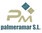 Se muestra un logotipo de Palmeramar SL sobre un fondo blanco.