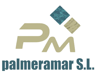 Se muestra un logotipo de Palmeramar SL sobre un fondo blanco.