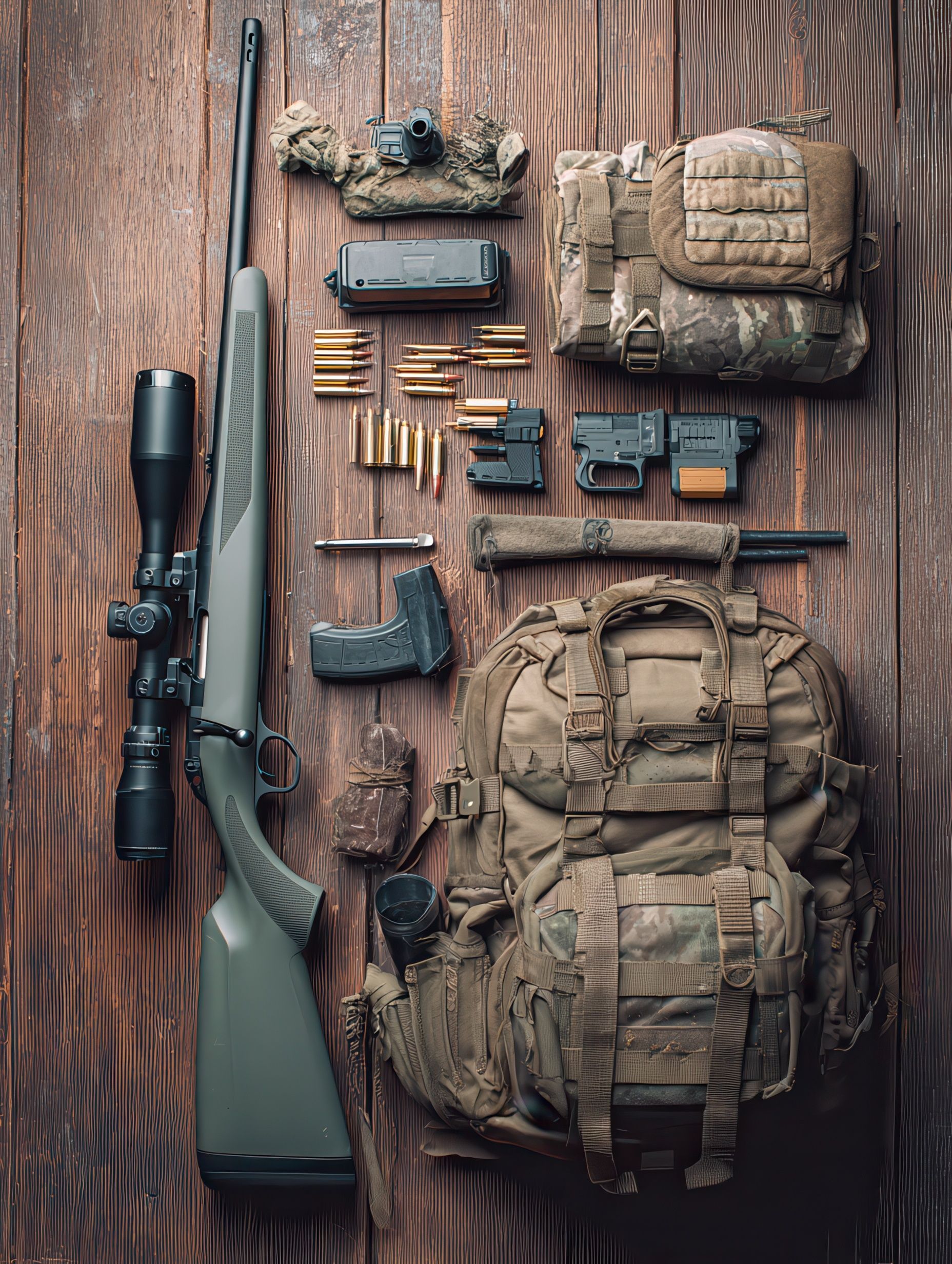 Équipement complet de chasse