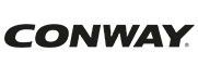 Eine Nahaufnahme eines Conway-Logos auf weißem Hintergrund.