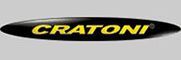 Ein schwarz-gelbes Logo für Cratoni auf weißem Hintergrund
