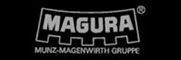 A black and white logo for magura munz-magenwirth gruppe