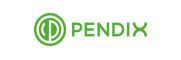 Ein grün-weißes Logo für Pendix auf weißem Hintergrund.