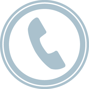 Un icono de teléfono en un círculo sobre un fondo blanco.