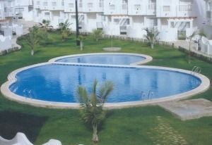 Una piscina con forma de Mickey Mouse