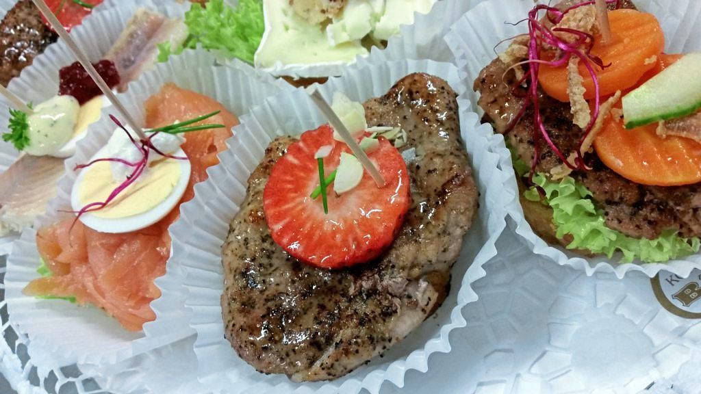 Häppchen in Nahaufnahme