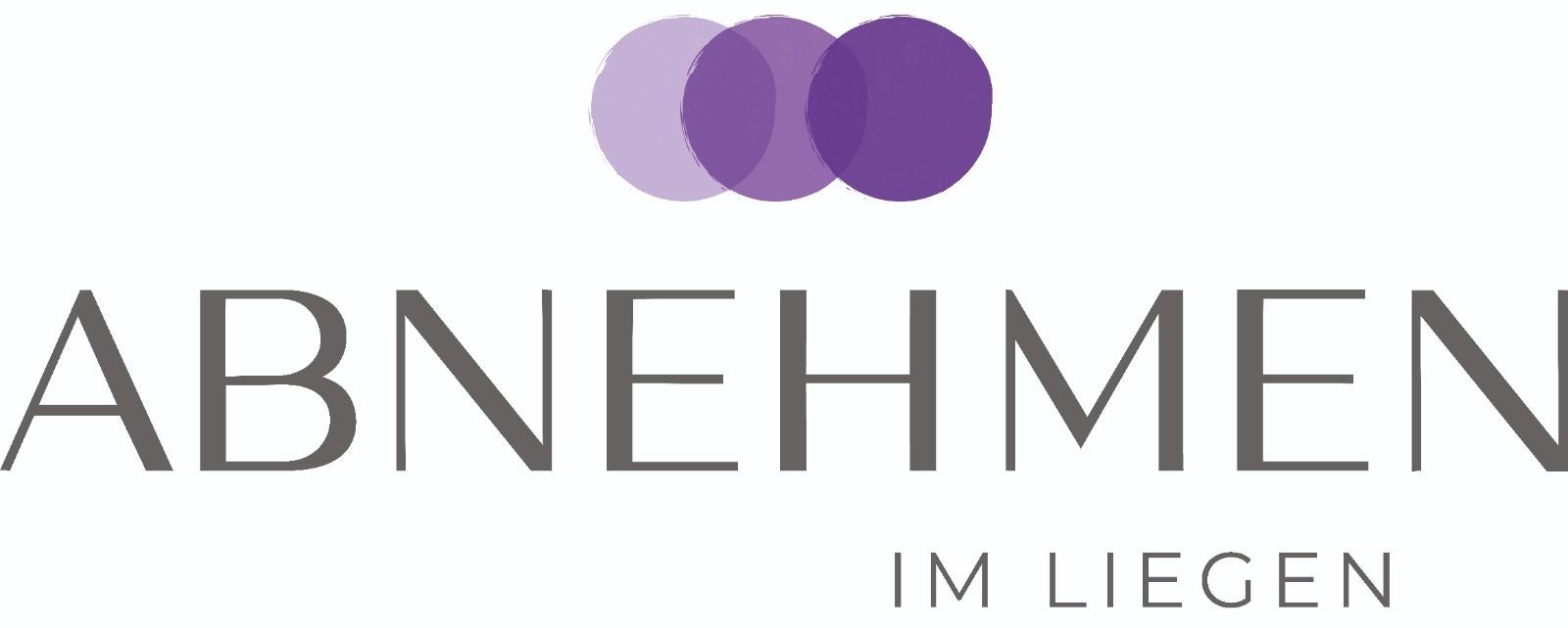 A logo for a company called abnehmen im liegen