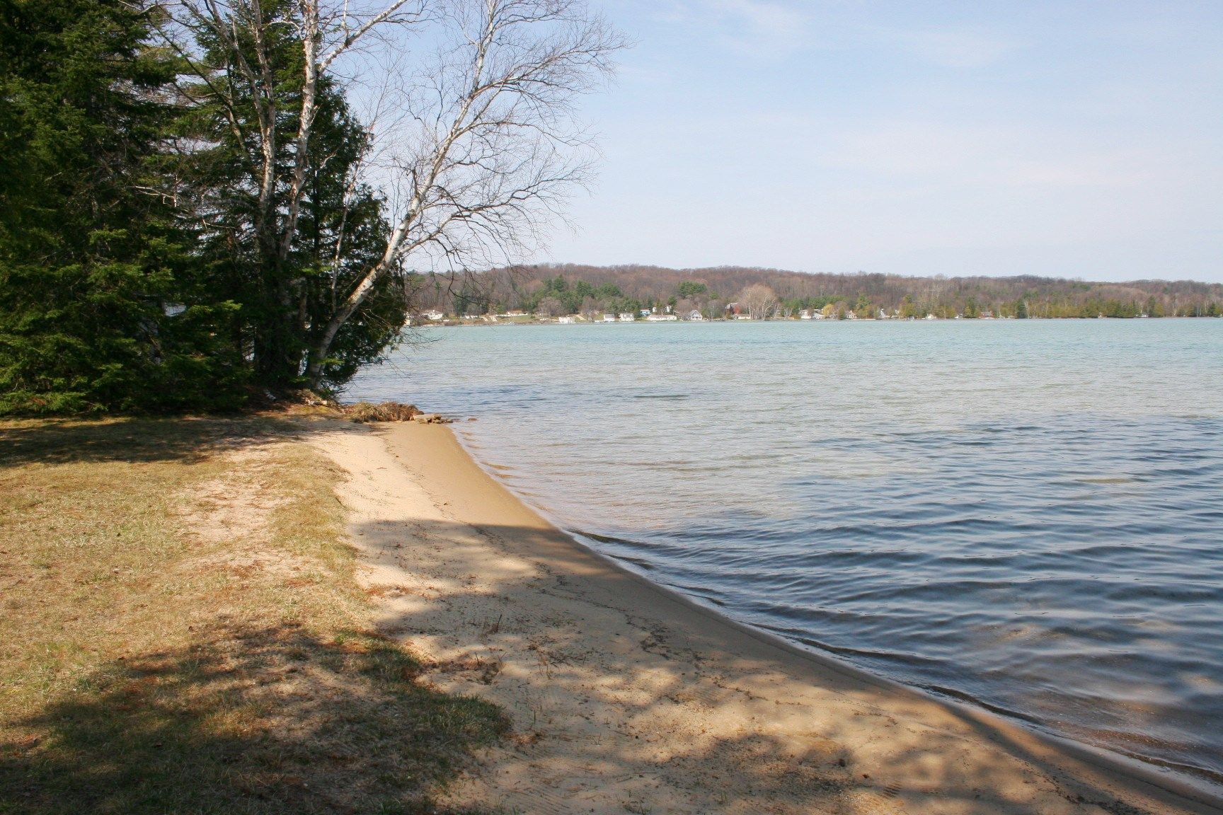Lakefront beach on rental property