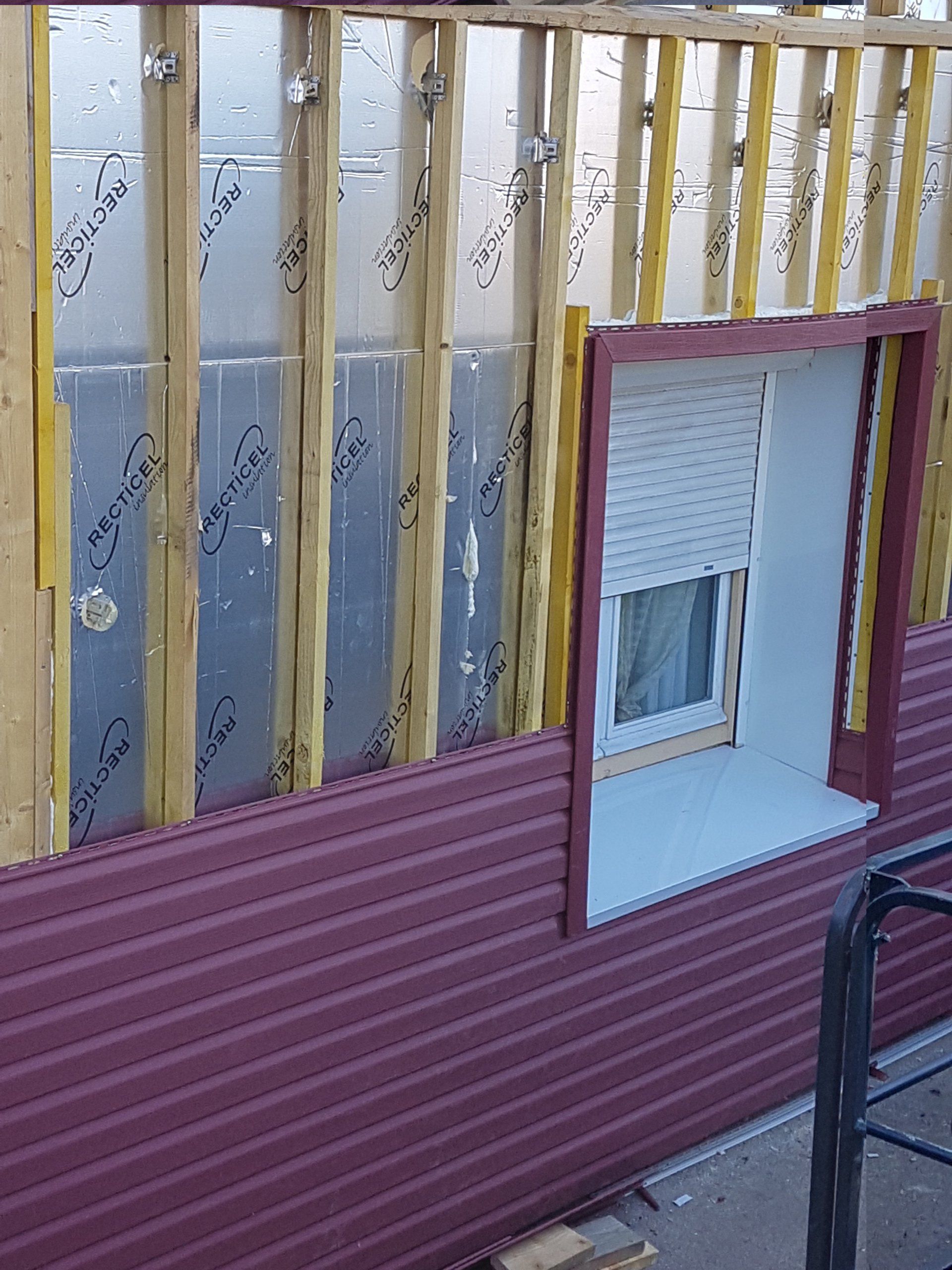 Isolation extérieure de murs avec finition bardage