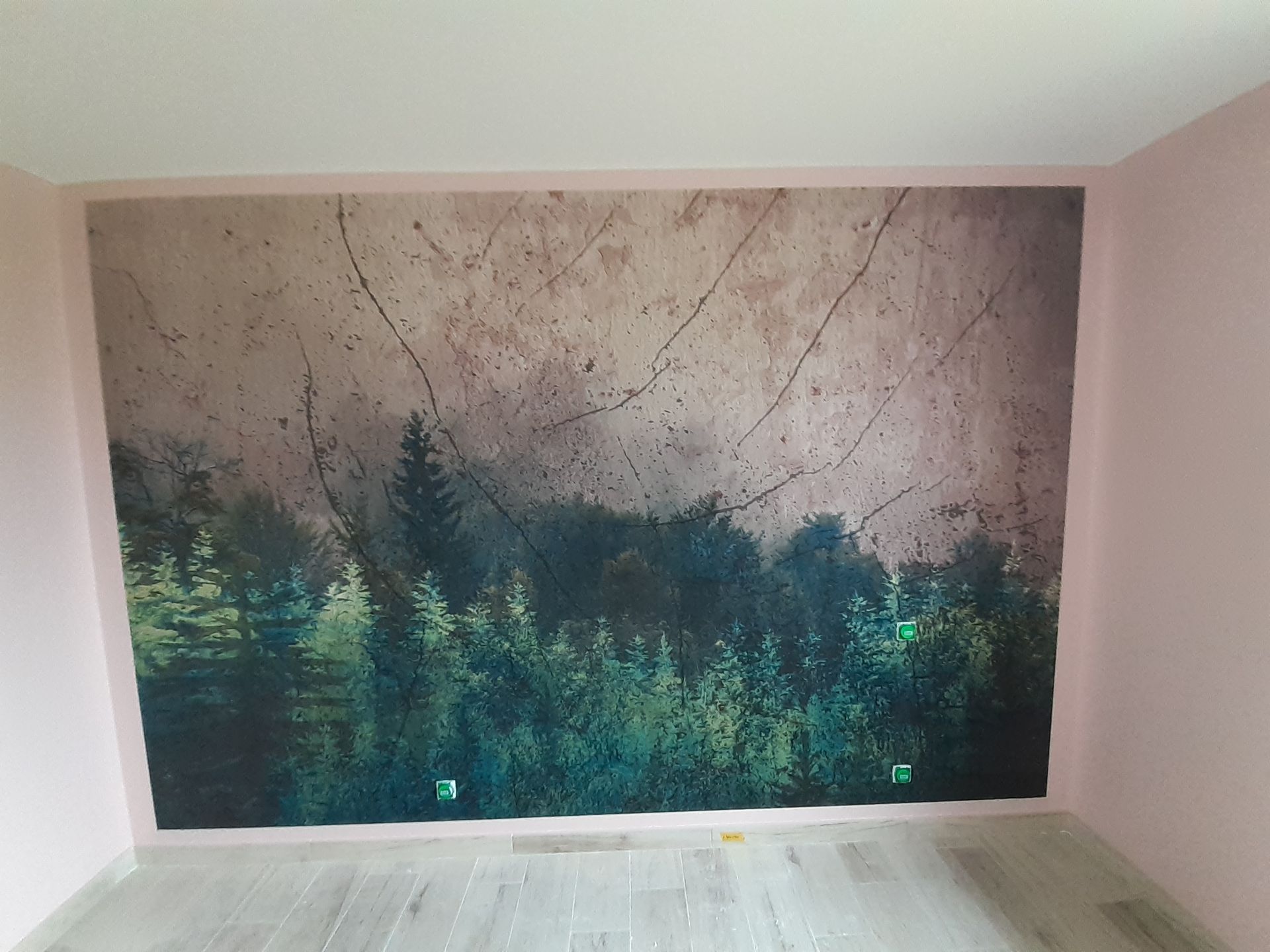 Tapisserie avec forêt