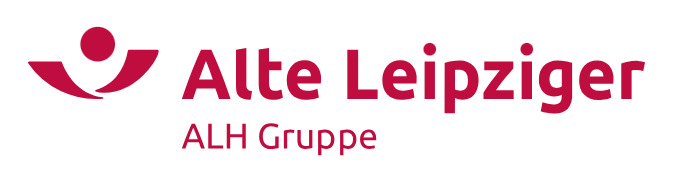 A red and white logo for alte leipziger alh gruppe