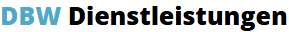 DBW Dienstleistungen logo, text in teal and black.