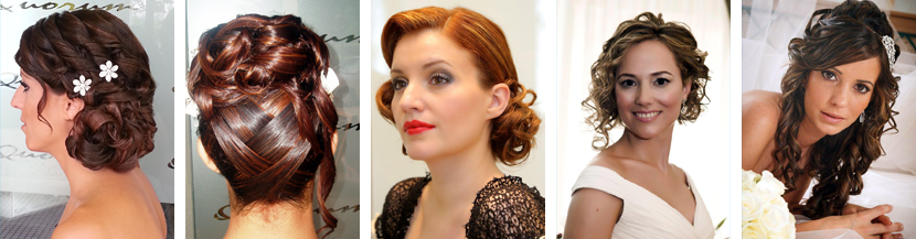 Un collage de fotografías de mujeres con diferentes peinados.