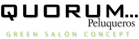 El logotipo del concepto de salón verde Quorum