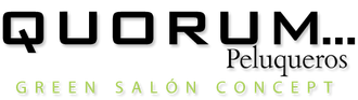 El logotipo del concepto de salón verde Quorum