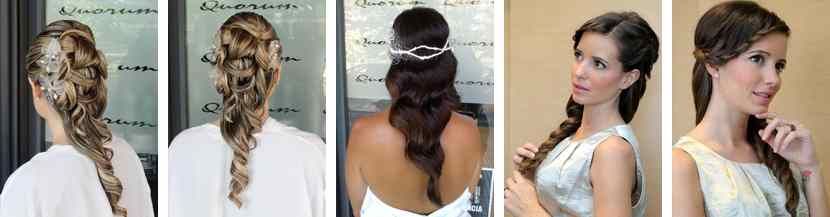 Una mujer con un vestido blanco lleva un peinado trenzado.