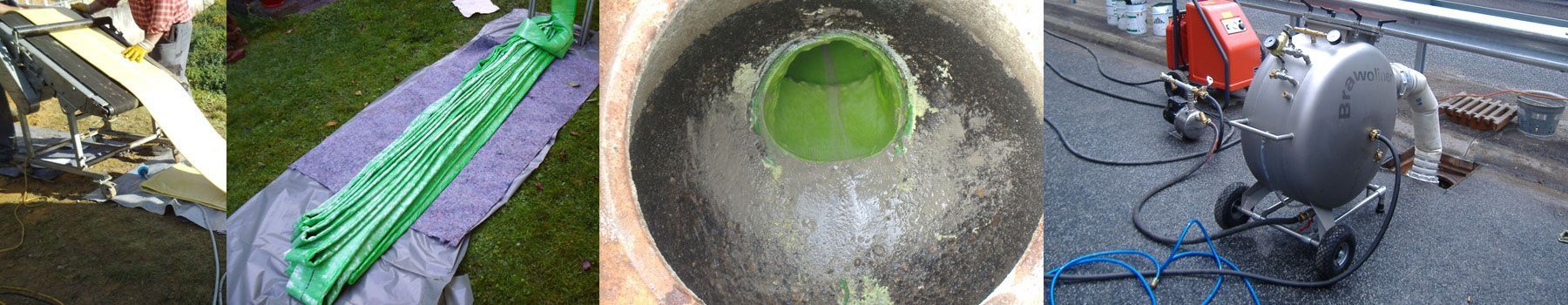 Eine Collage aus drei Bildern zeigt in der Mitte ein grünes Objekt