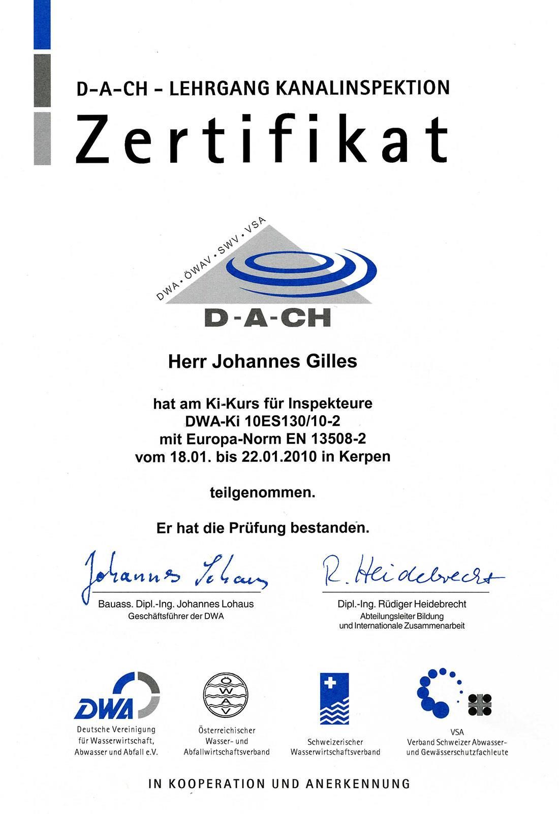 Ein Zertifikat mit der Aufschrift „Zertifikat“