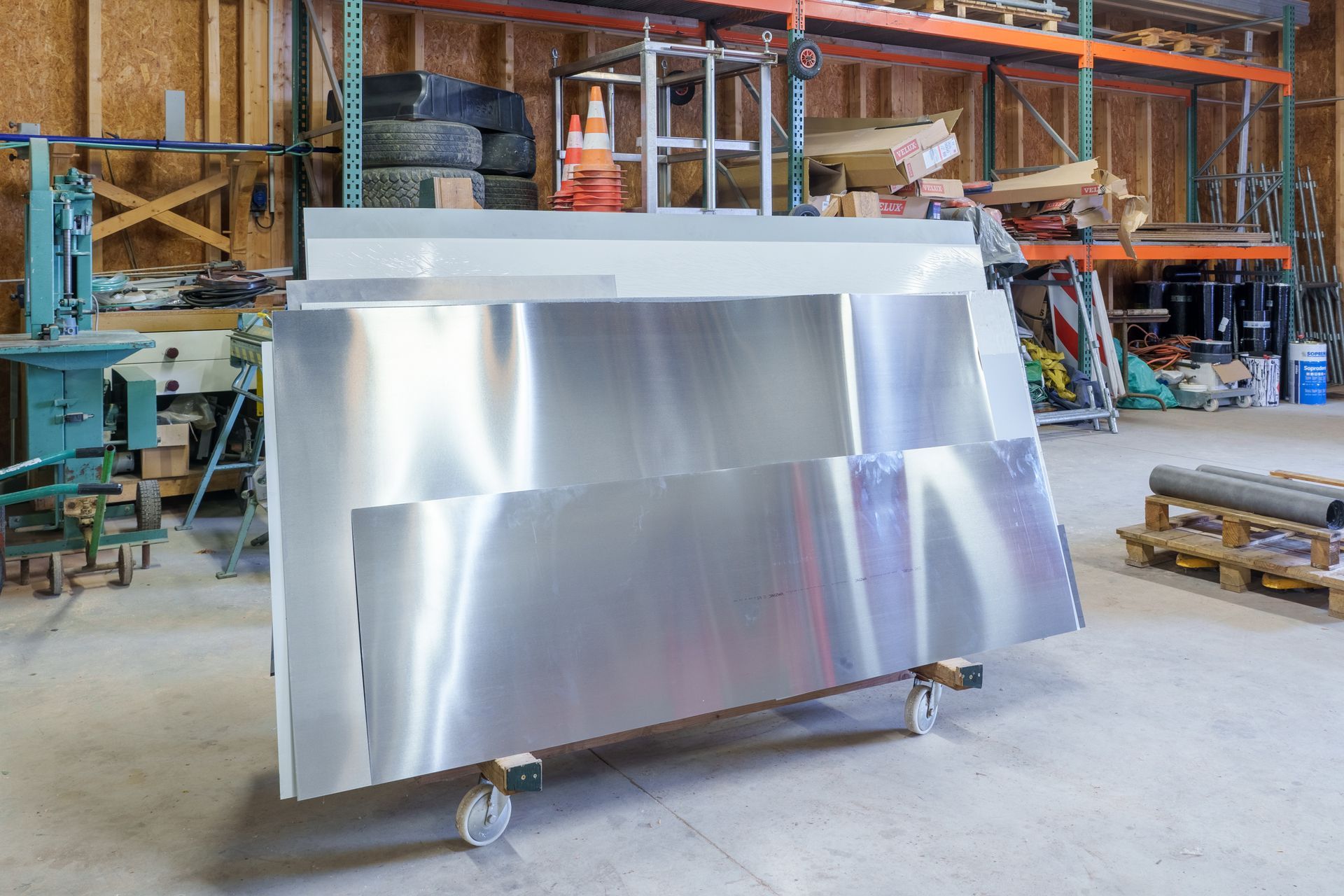 Des plaques de zinguerie