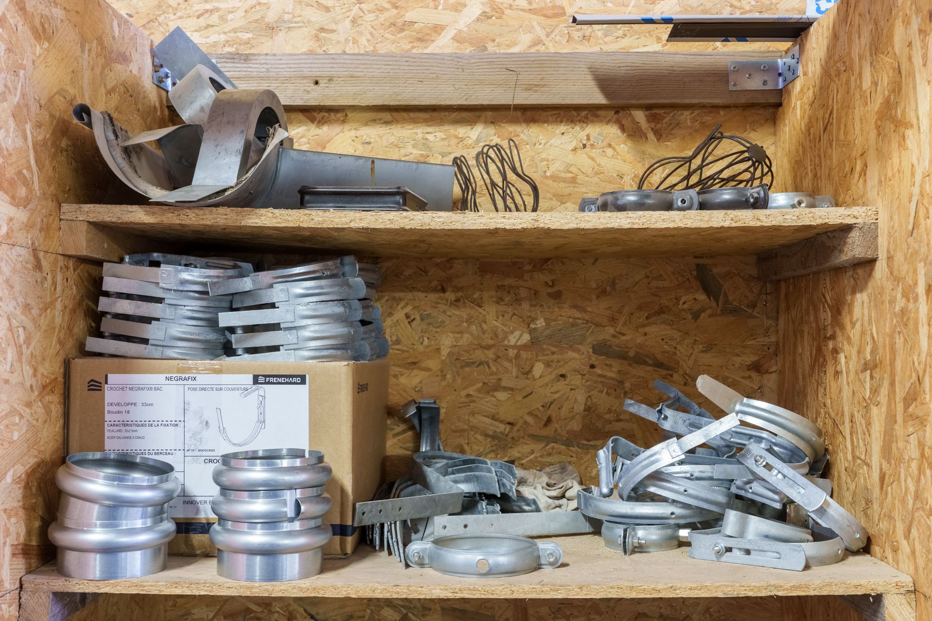 Des éléments de zinguerie