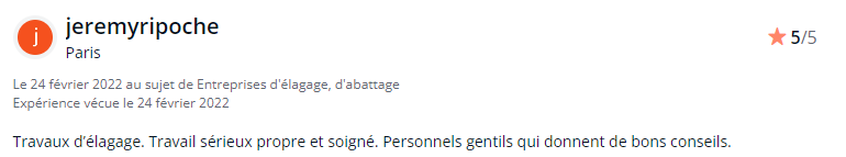 L'avis client de Jeremy