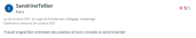 L'avis client de Sandrine