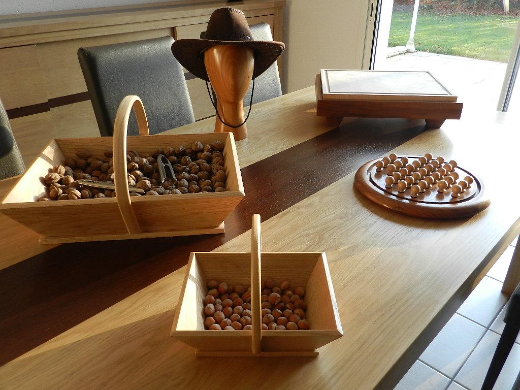 Articles bois décoratifs billots baquets solitaires