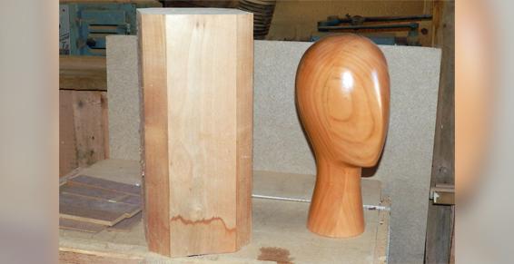 Fabrication tetes à Chapeaux en bois avant - après