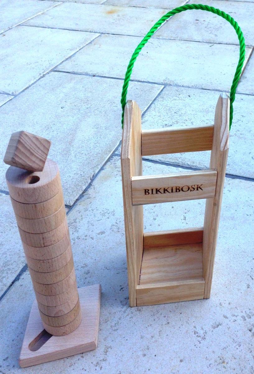 Jeu Bikkibosk et sa boite en bois