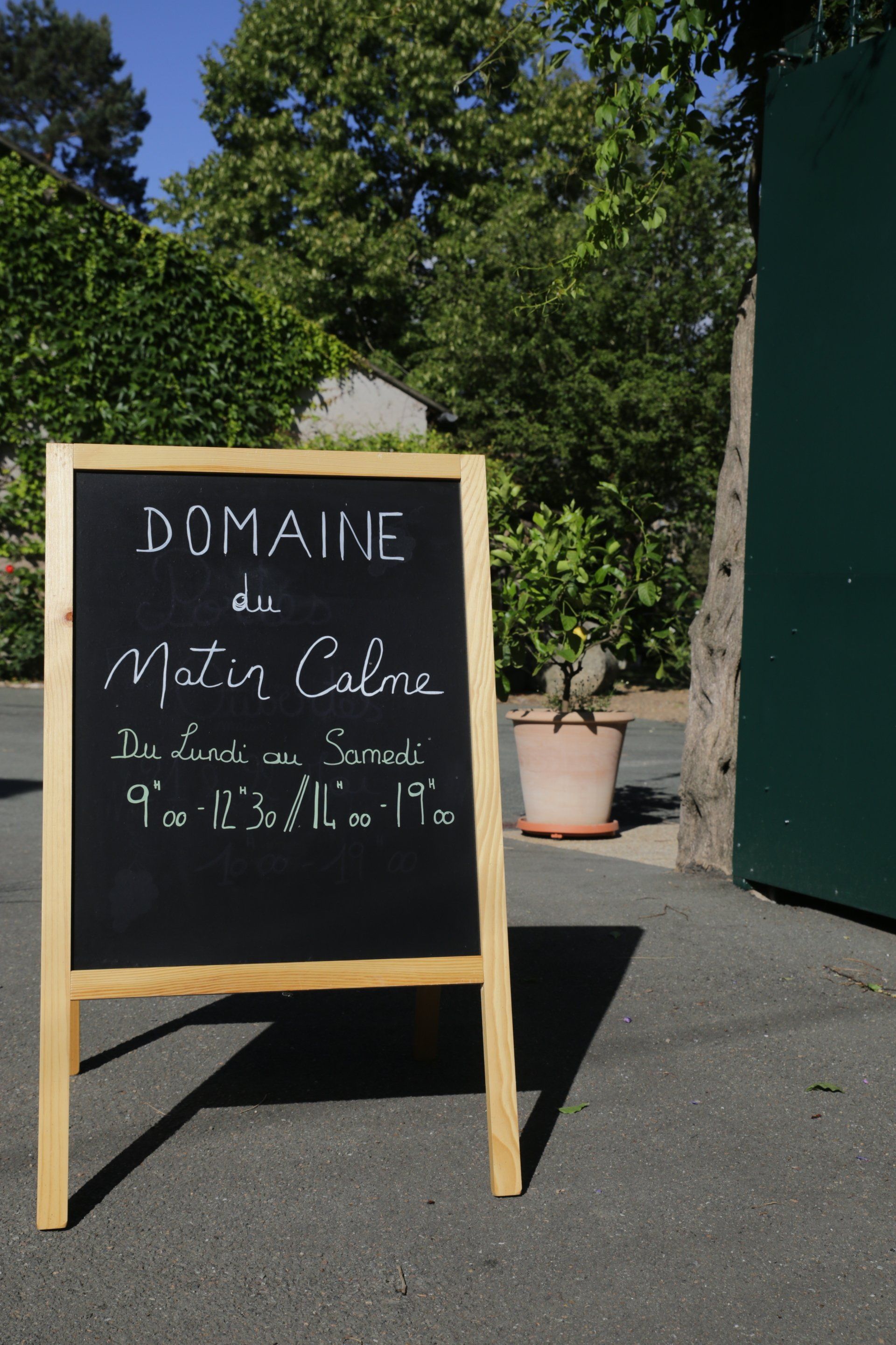 Pancarte du Domaine du Matin Calme