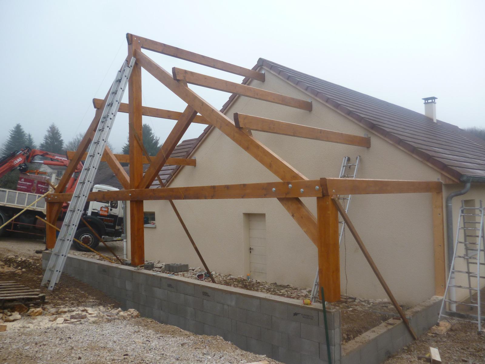 Abris voiture et bois étape 2