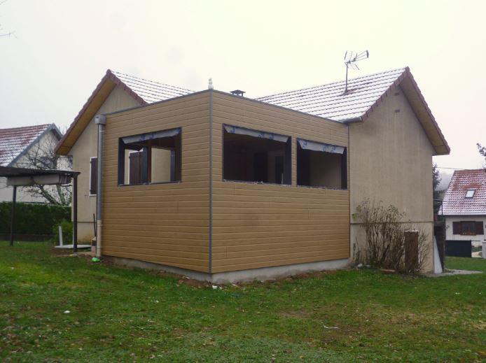 Ossature bois et bardage canexel